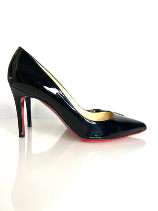 Christian Louboutin Preloved Pigalle 85 Black Patent Leather Heels 37 UK4