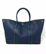 Hermes Garden Party 36 Bleu De Prusse Navy Negonda Leather Tote Bag