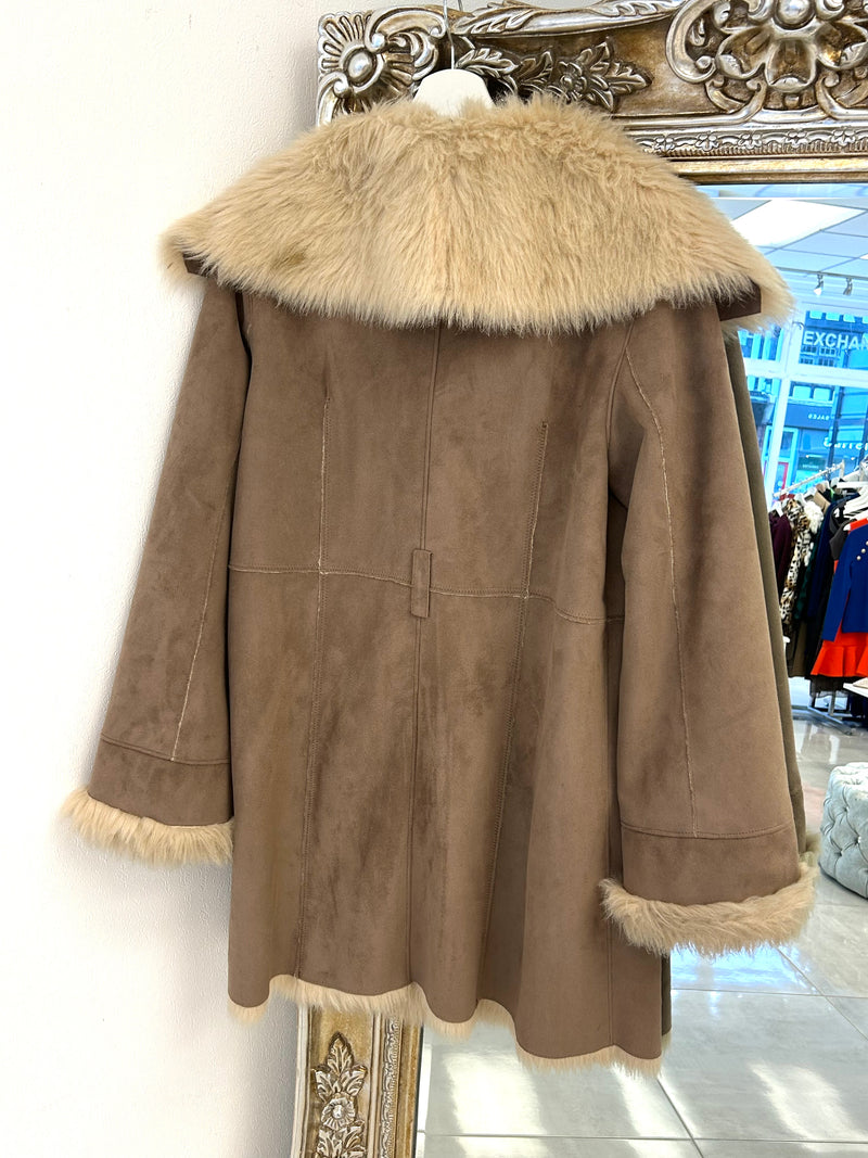 Armani Dark Beige Faux Fur Coat