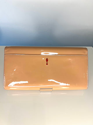 Christian Louboutin Vero Dodat Nude Patent Leather Clutch Bag