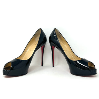 Christian Louboutin New Very Prive 120 Black Patent Leather Heels 40.5 UK 7.5