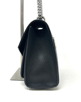 Louis Vuitton Mylockme BB Black Grainy Leather Metal Chain Shoulder Bag