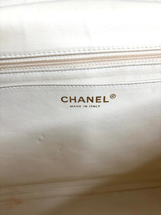 Chanel Classic Maxi Cream Calfskin Shoulder Flap Bag