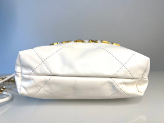 Chanel 22 Mini White Calfskin Bucket Hobo Crossbody Bag