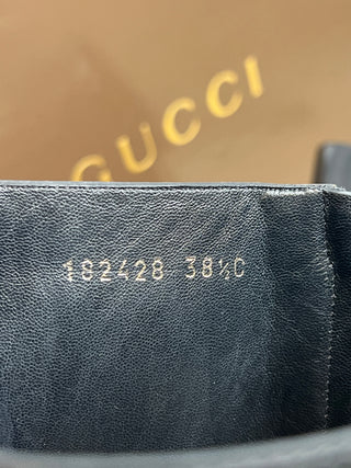 Gucci Glossy Black Leather Knee-High Platform Boots – EU 38.5 / UK 5.5