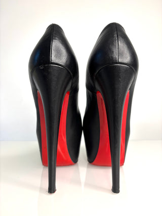 Christian Louboutin Preloved Daffodile Platform Black Leather Heels 36.5 UK3.5