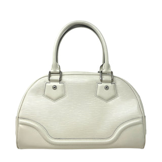 Louis Vuitton Ivory White Leather Bowling Handbag