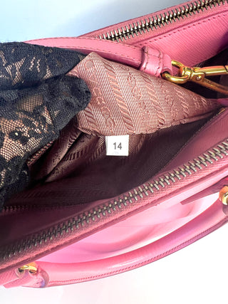 Prada Galleria Small Pink Saffiano Leather Tote Bag