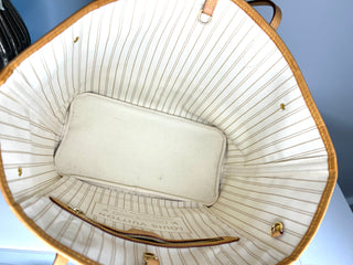 Louis Vuitton Preloved Neverfull MM Damier Azur Tote Bag