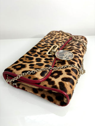 Christian Louboutin Riviera Pony Leopard Clutch Shoulder bag