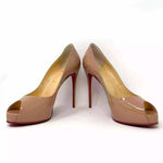 Christian Louboutin New Very Prive 120 Nude Patent Platform Heels 39.5 UK 6.5