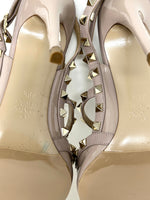 Valentino Garavani Rockstud Nude Patent Leather Ankle Strap Heels 39.5 UK 6.5