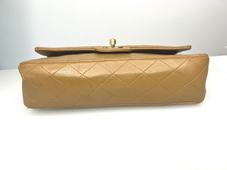 Chanel Vintage Classic Double Flap Bag – Tan Lambskin with Gold Hardware
