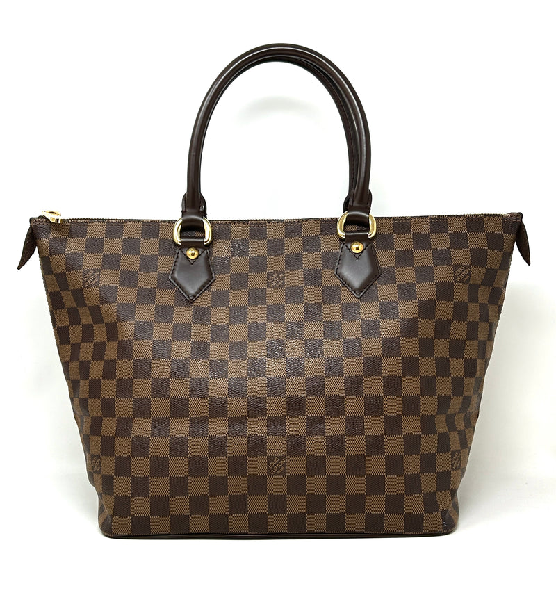 Louis Vuitton Saleya MM Brown Damier Ebene Coated Canvas Tote Bag