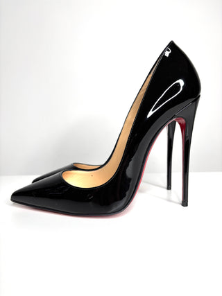 Christian Louboutin So Kate 120 Black Patent Heels 39 UK6