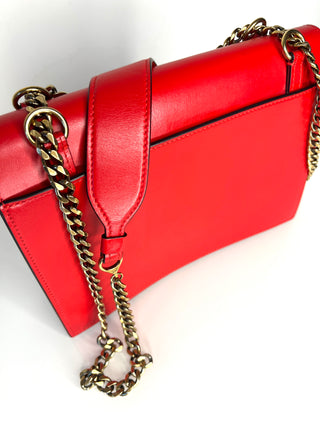 Christian Louboutin Elisa Large Red Leather Shoulder Bag