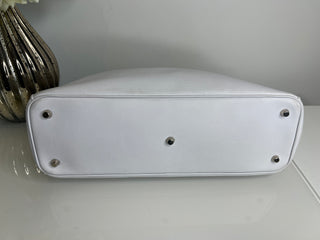 Christian Dior Pre-Loved 2011 White Leather Diorissimo Satchel Shoulder Bag