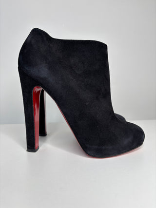 Christian Louboutin Black Suede Ankle Boots 40 UK7