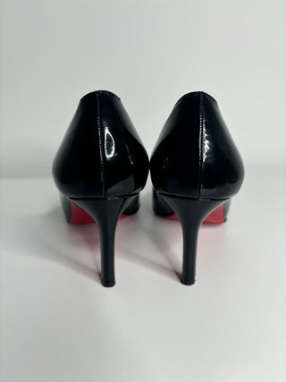 Christian Louboutin Simple Pump 70 Black Patent Heels 36 UK3