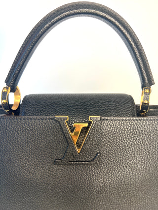 Louis Vuitton LV Capucines MM - Black Taurillon Leather Handbag