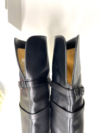 Christian Louboutin Preloved Karialta 70 Black Leather Over-The-Knee Boots 39 UK6