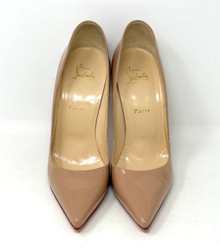 Christian Louboutin So Kate 120 Nude Patent Leather Pump Heels 40 UK 7