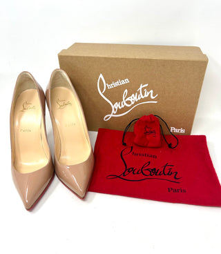 Christian Louboutin Nude Patent Leather Pump Heels