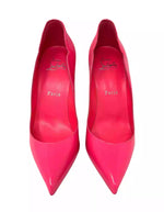 Christian Louboutin Hot Chick 100 Bright Pink Patent Leather Pump Heels 37.5 UK 4.5