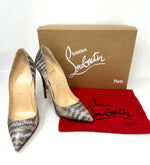 Christian Louboutin Pigalle Follies 120 Gold/Silver Glitter Sirene Pump Heels small fit 38.5 UK 5.5