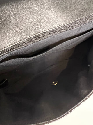 Chanel Preloved Classic Flap Black Patent Leather Heart Charms Shoulder Bag