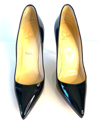 Christian Louboutin Pigalle 100 Black Patent Leather Heels – Size 37.5 UK 4.5