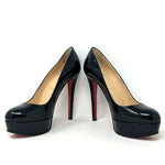 Christian Louboutin Bianca 120 Black Patent Leather Platform Pump Heels 37 UK 4