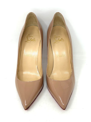 Christian Louboutin Nude Patent Leather Pump Heels 