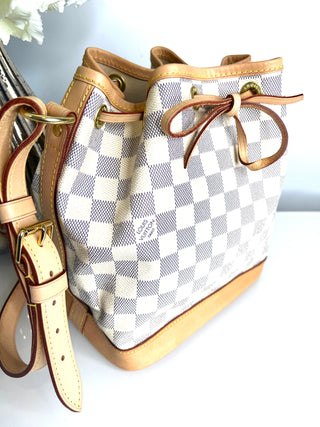 Louis Vuitton Preloved Noe BB Damier Azur Bucket Bag