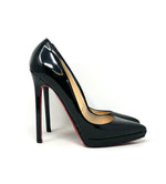 Christian Louboutin Pigalle Plato 120 Black Patent Leather Pump Heels 37 UK 4