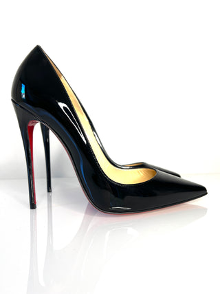 Christian Louboutin So Kate 120 Black Patent Heels 39.5 UK6.5