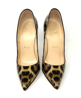 Christian Louboutin So Kate 120 Leopardino Patent Leather Pump Heels 36 UK 3