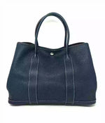 Hermes Garden Party 36 Bleu De Prusse Navy Negonda Leather Tote Bag