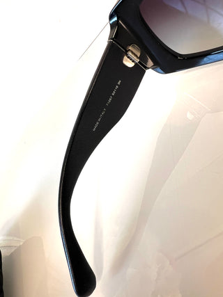 Chanel 71267 Black Lambskin Shield Quilted Sunglasses
