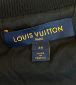 Louis Vuitton Black Monogram Embossed Zip Up Jacket 