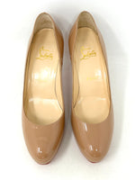 Christian Louboutin New Simple Pump 80 Nude Patent Leather Pump Heels 38.5 UK 5.5