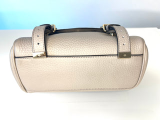 Mulberry Mini Alexa Cashmere Taupe Heavy Grain Leather Shoulder Bag