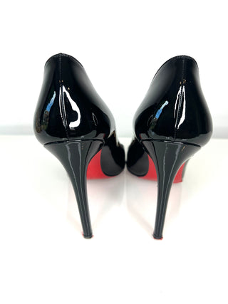 Christian Louboutin Preloved Pigalle 100 Black Patent Heels 40 UK7