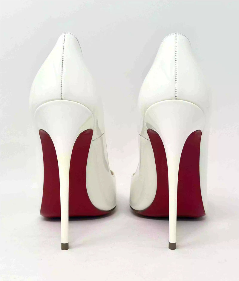 Christian Louboutin So Kate 120 White Patent Leather Pump Heels 38.5 UK 5.5