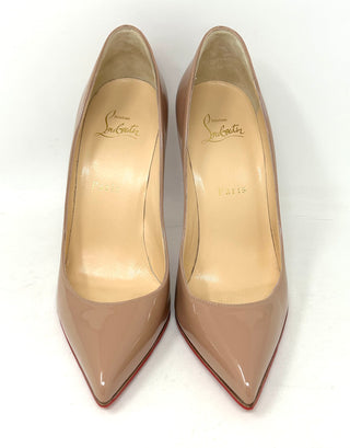 Christian Louboutin Nude Patent Leather Pump Heels