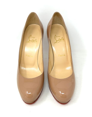 Christian Louboutin New Simple Pump 120 Nude Patent Leather Pump Heels 36.5 UK 3.5