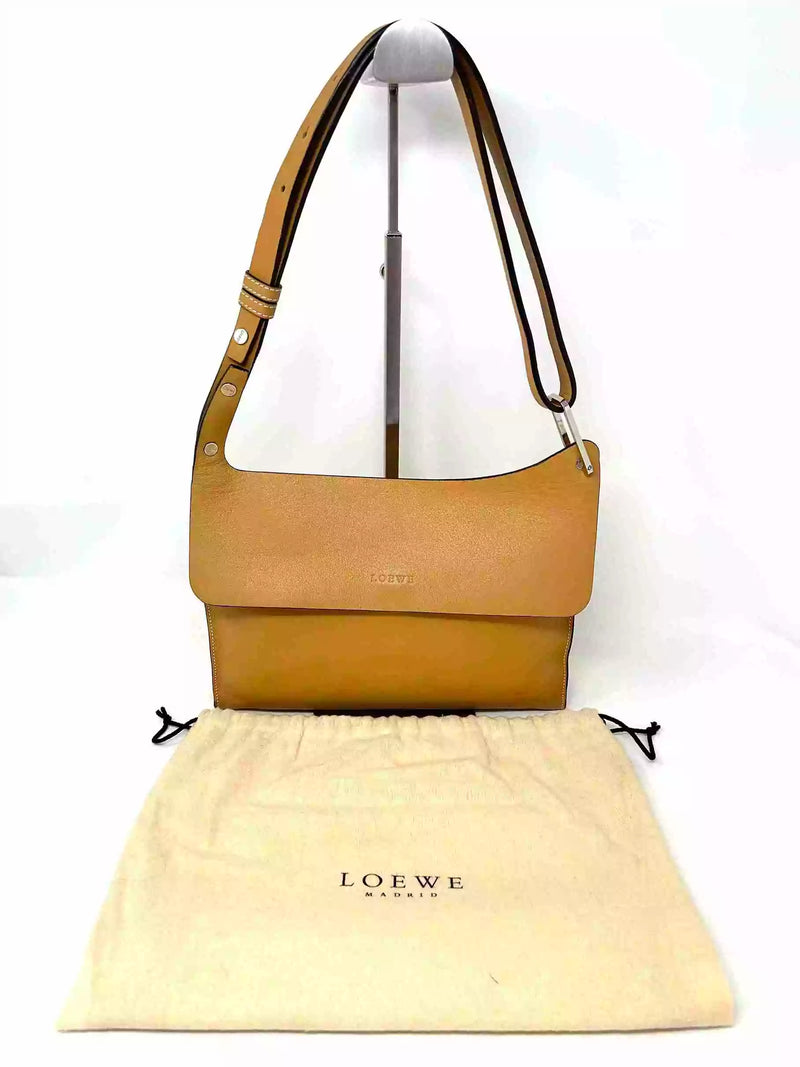 Loewe Light Brown Leather Asymmetrical Shoulder/Crossbody Bag