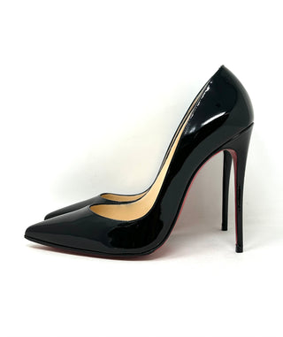 Christian Louboutin Black Patent Leather Pump Heels 