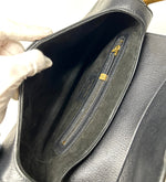 Christian Dior Black Leather Saddle Handbag