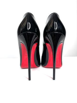 Christian Louboutin So Kate 120 Black Patent Heels 38 UK5